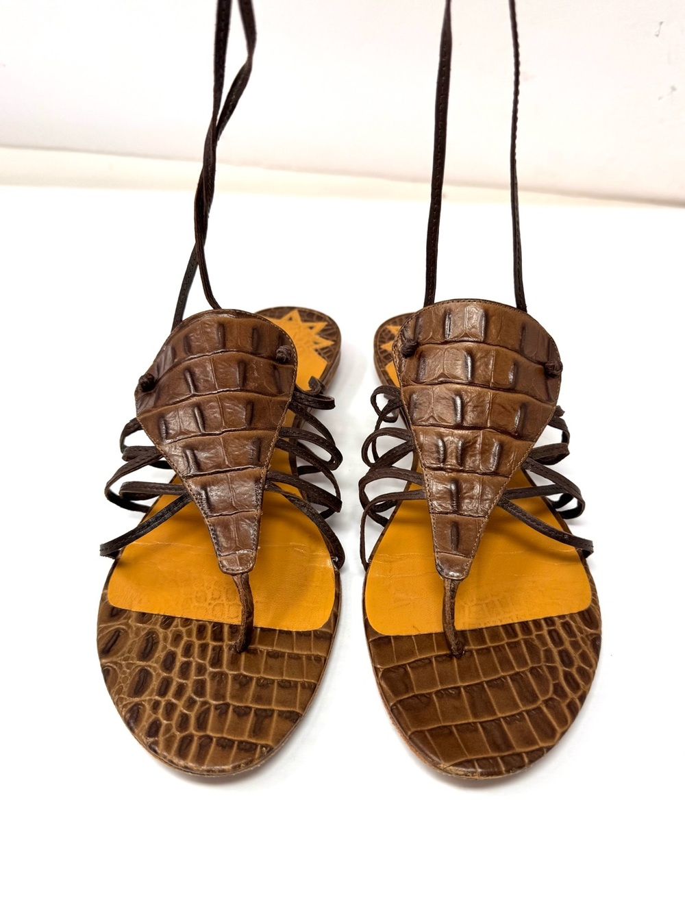 MAX STUDIO leather gladiator sandals, size 10